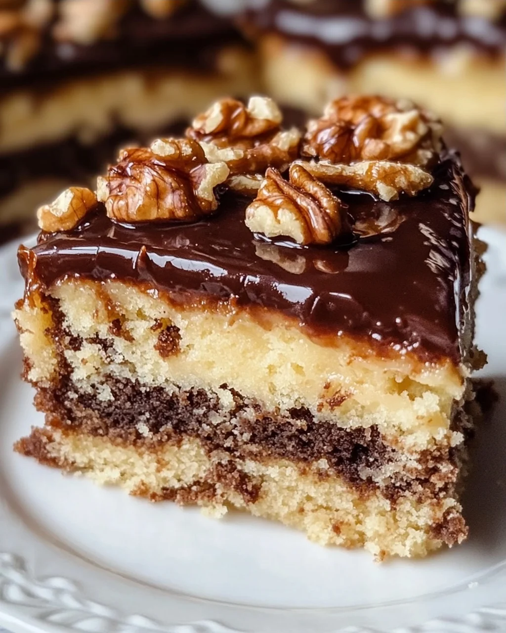Friss-dich-dumm-Kuchen mit Walnüssen