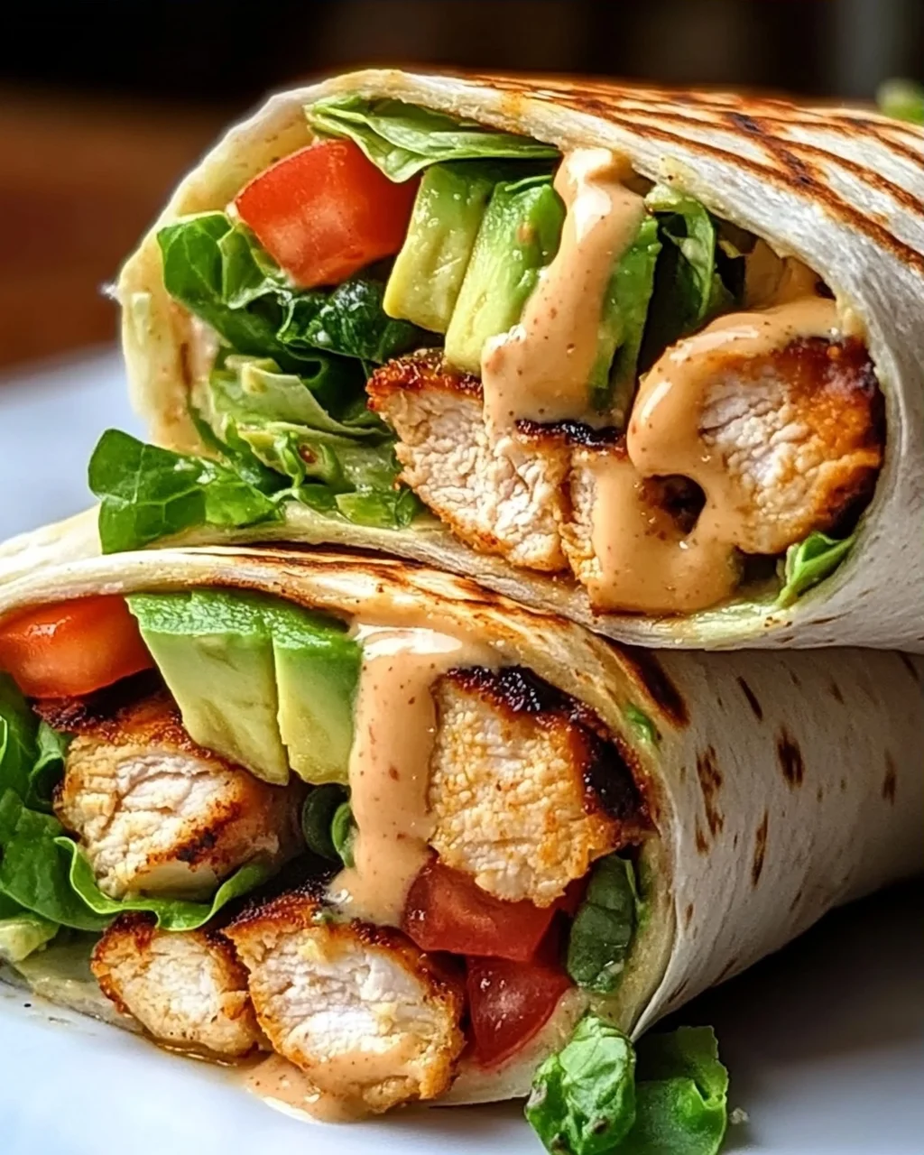Gegrillte Hähnchen Wrap mit Chipotle Mayo