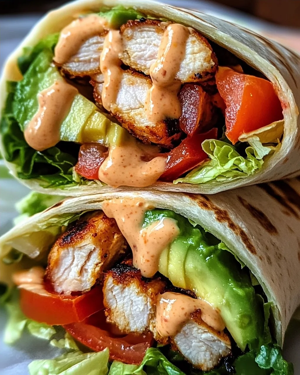 Gegrillte Hähnchen Wrap mit Chipotle Mayo