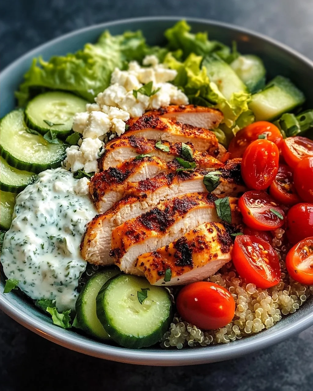Griechische Hähnchen-Bowls