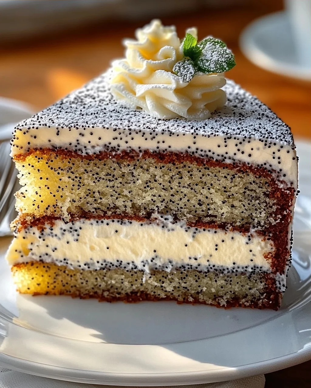 Himmlische Mohn Eierlikörtorte mit Mascarpone