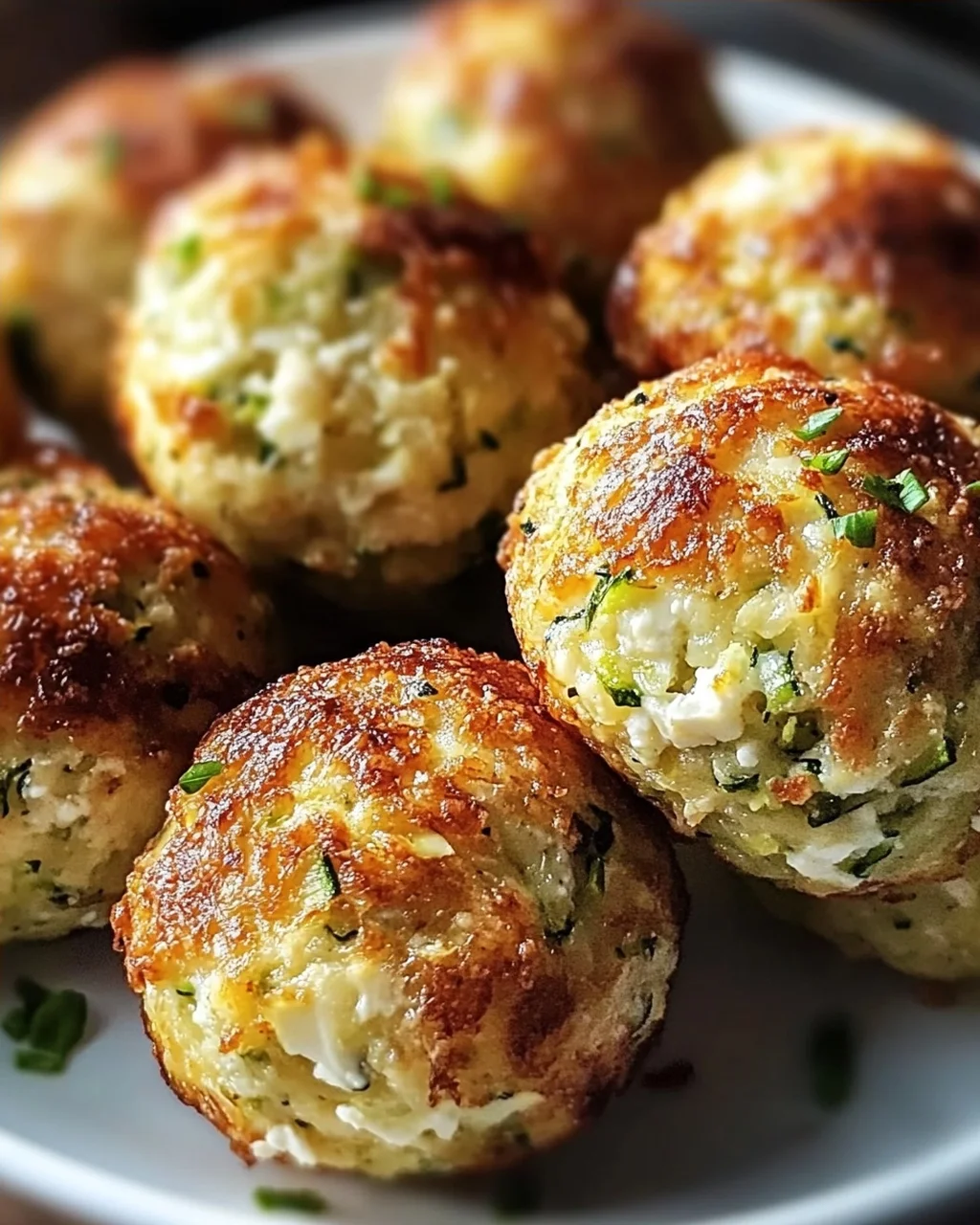 Knusprige Zucchini-Feta-Bällchen aus dem Ofen genießen!
