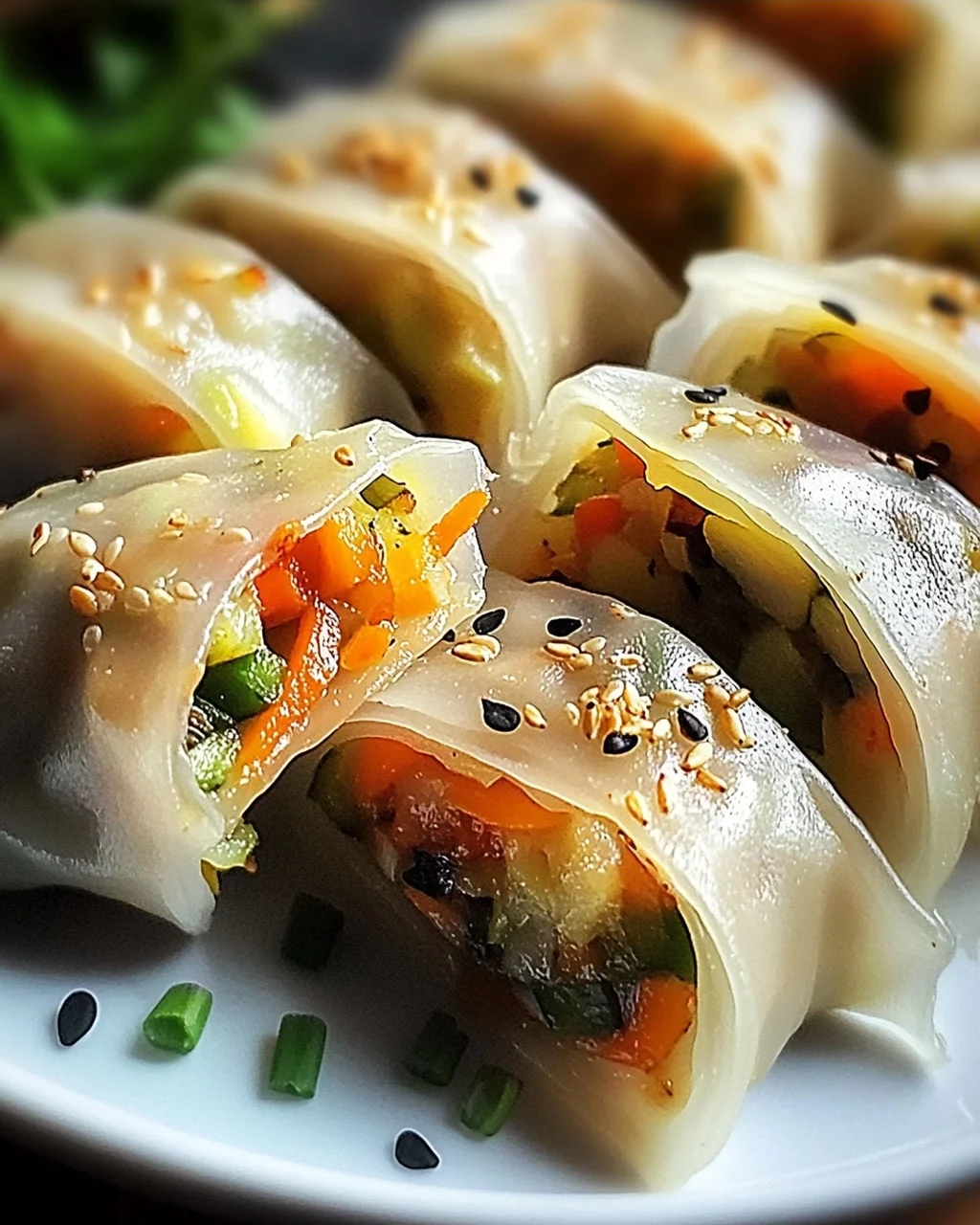 Reispapierknödel mit Gemüsefüllung
