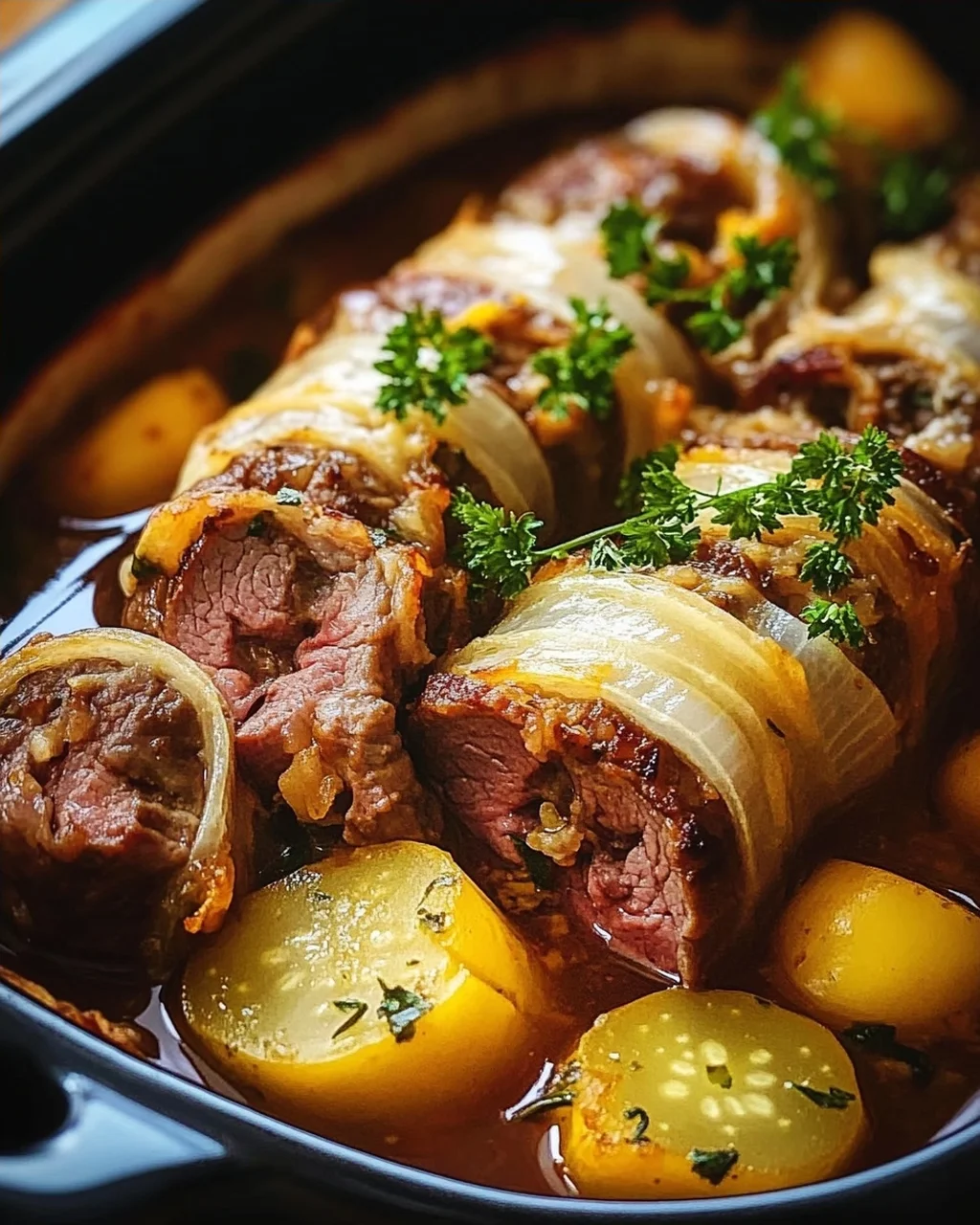 Rouladentopf aus dem Backofen