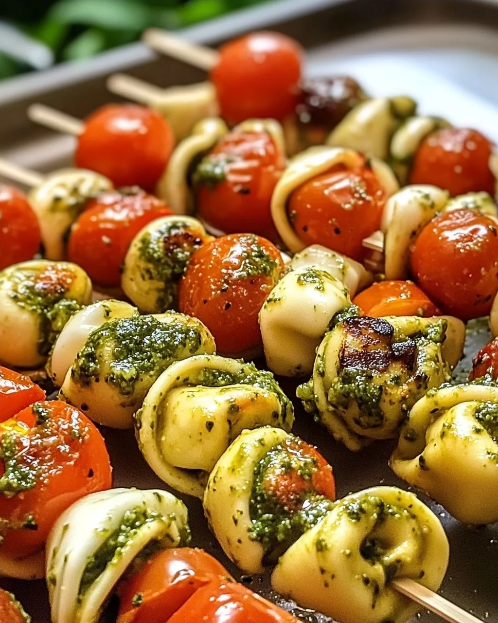 Tortellini Spieße Tomate Mozzarella für Feste