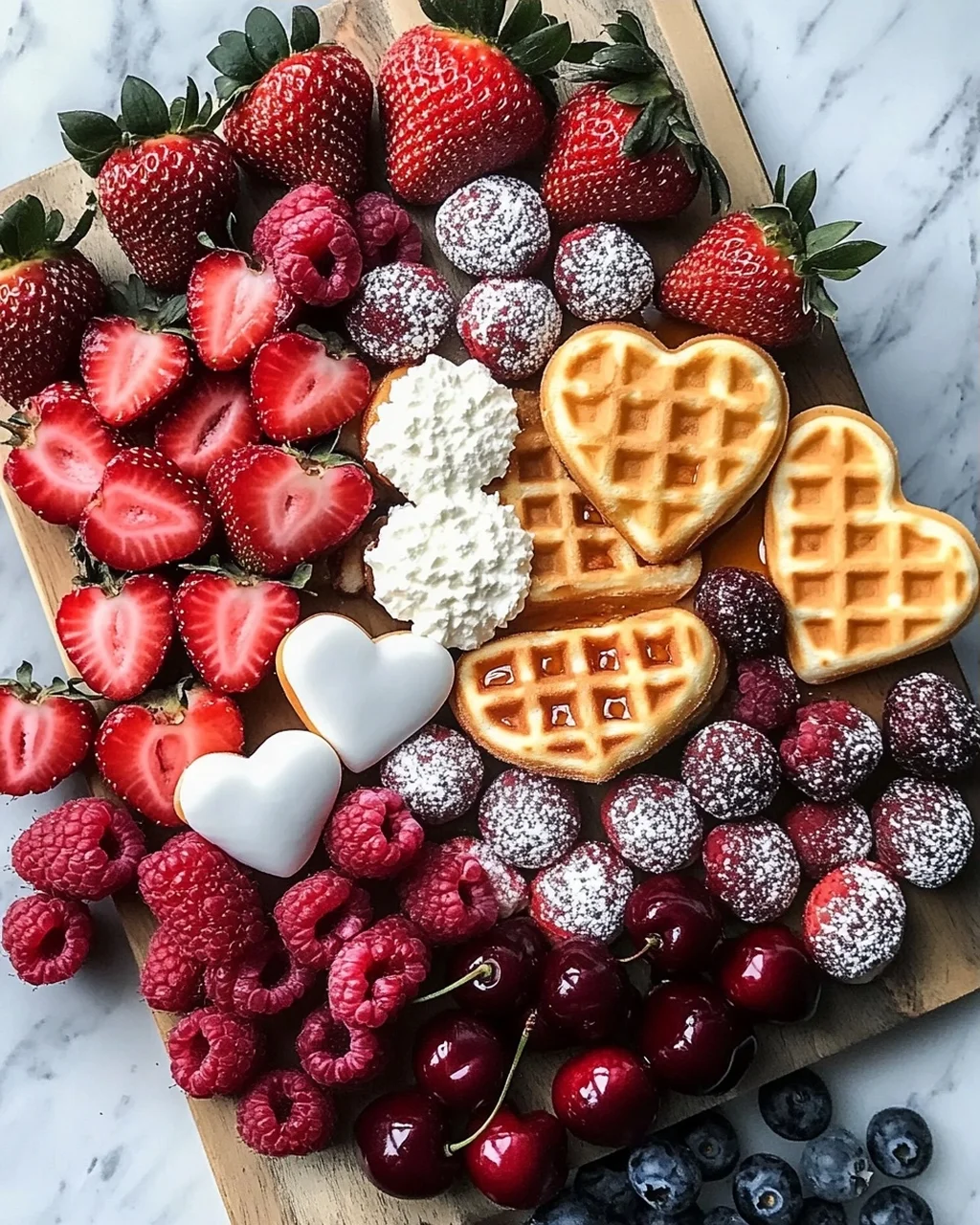 Valentinstag Waffel Frühstücksbrett für Verliebte