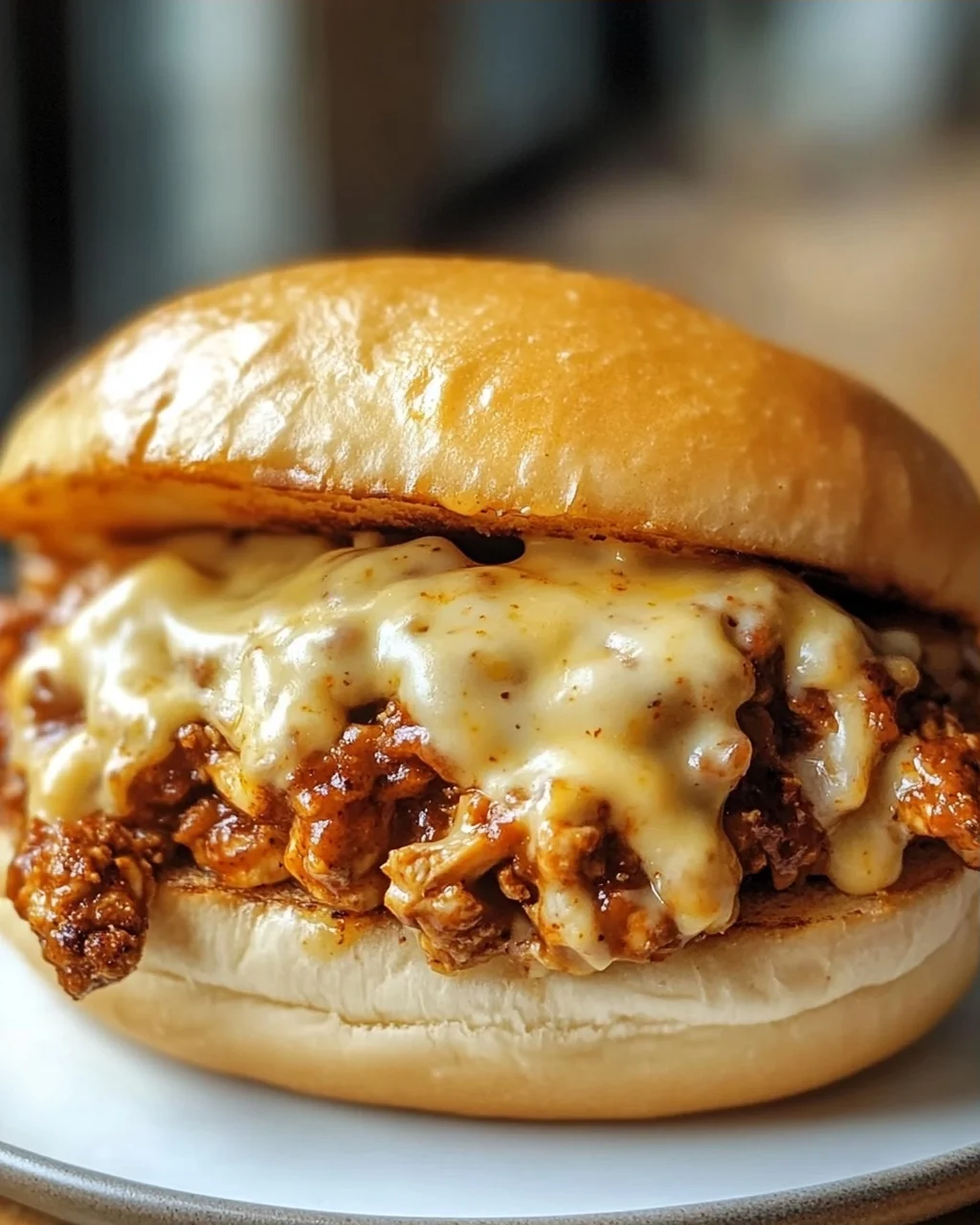 Cajun Chicken Sloppy Joes mit cremiger Käsesauce