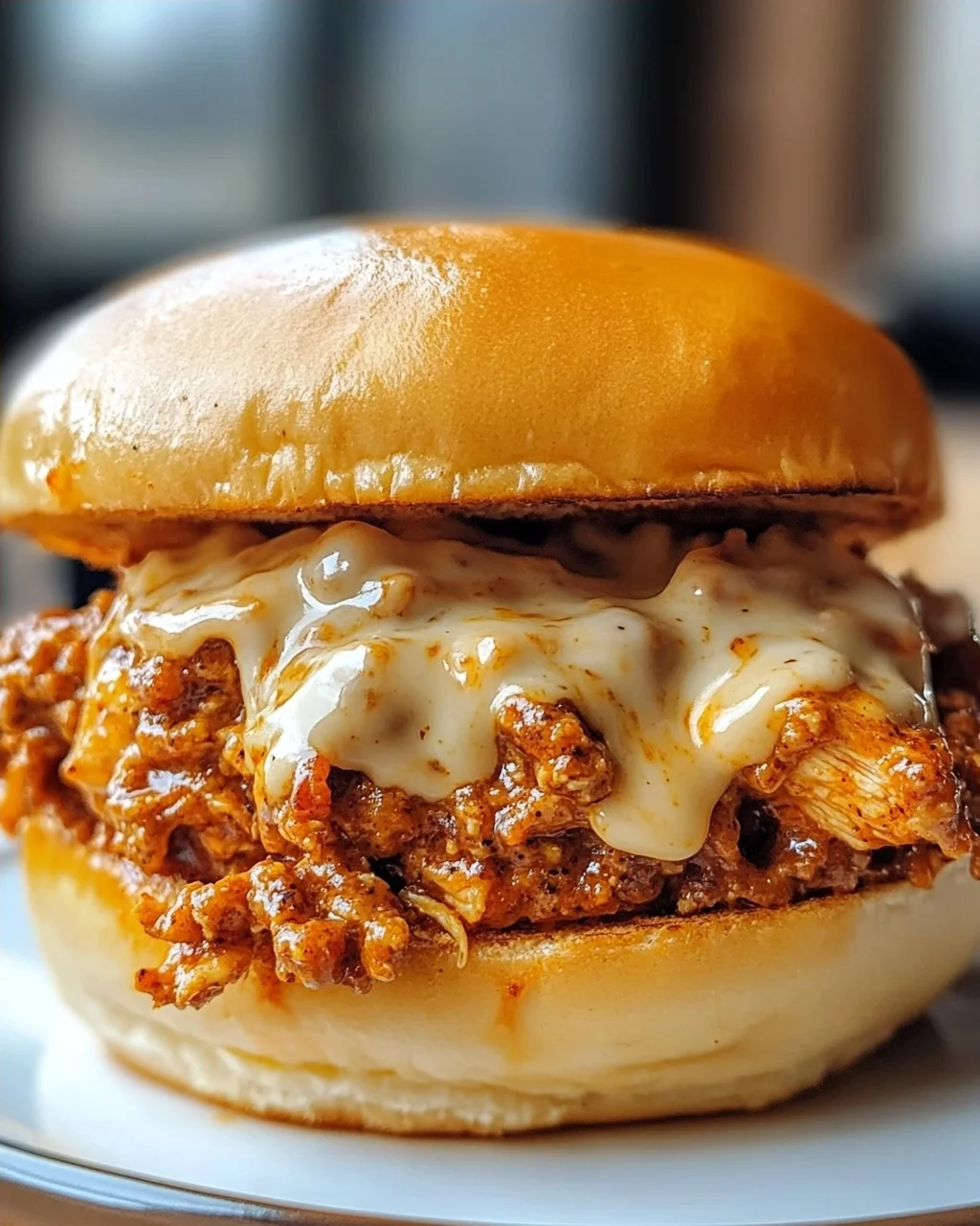 Cajun Chicken Sloppy Joes mit cremiger Käsesauce