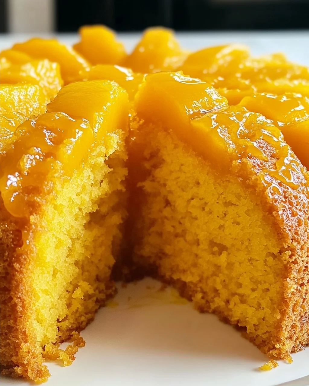Eierloser Mango Bundt Kuchen für den Sommer