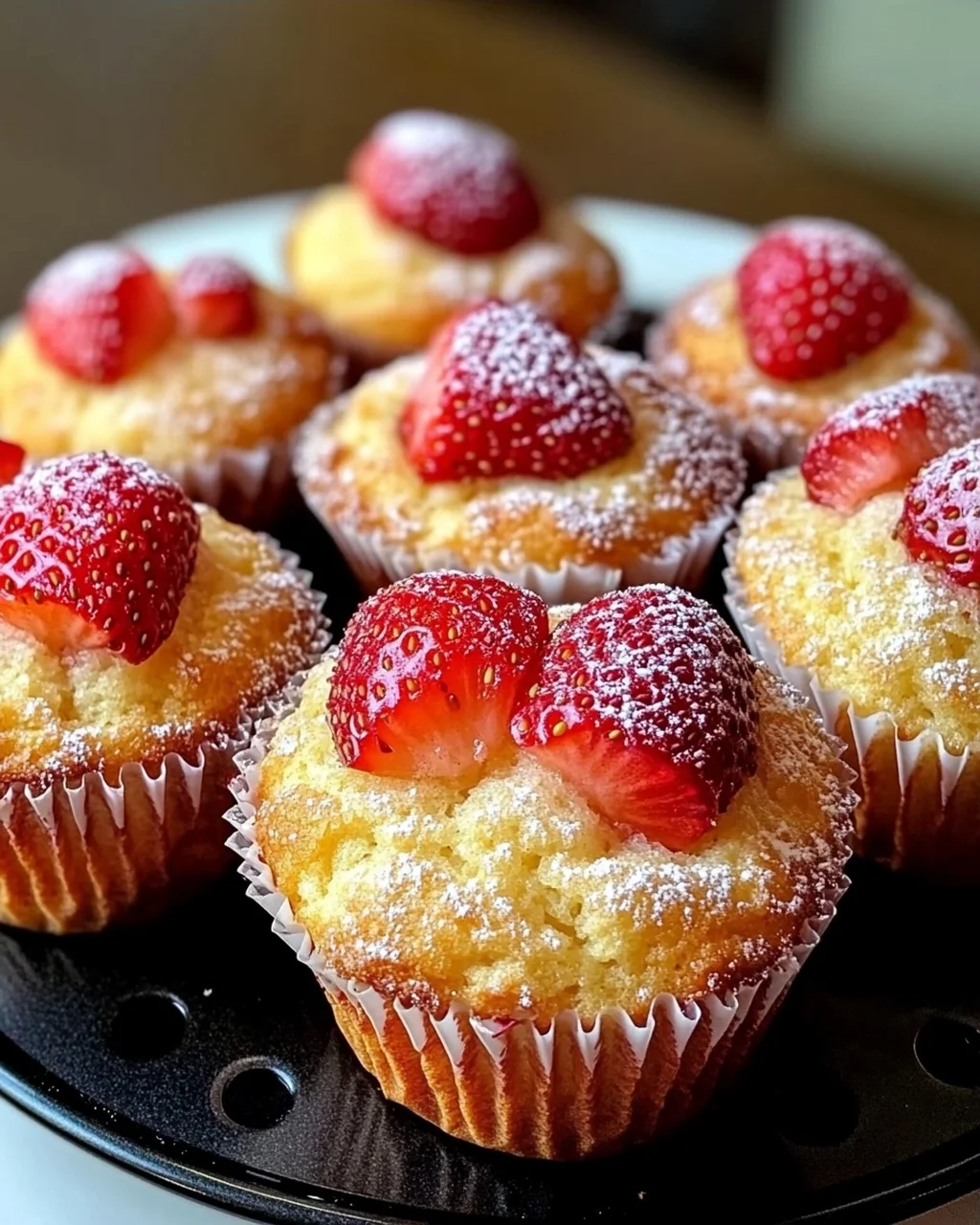 Erdbeer-Ricotta-Muffins für einen fruchtigen Start