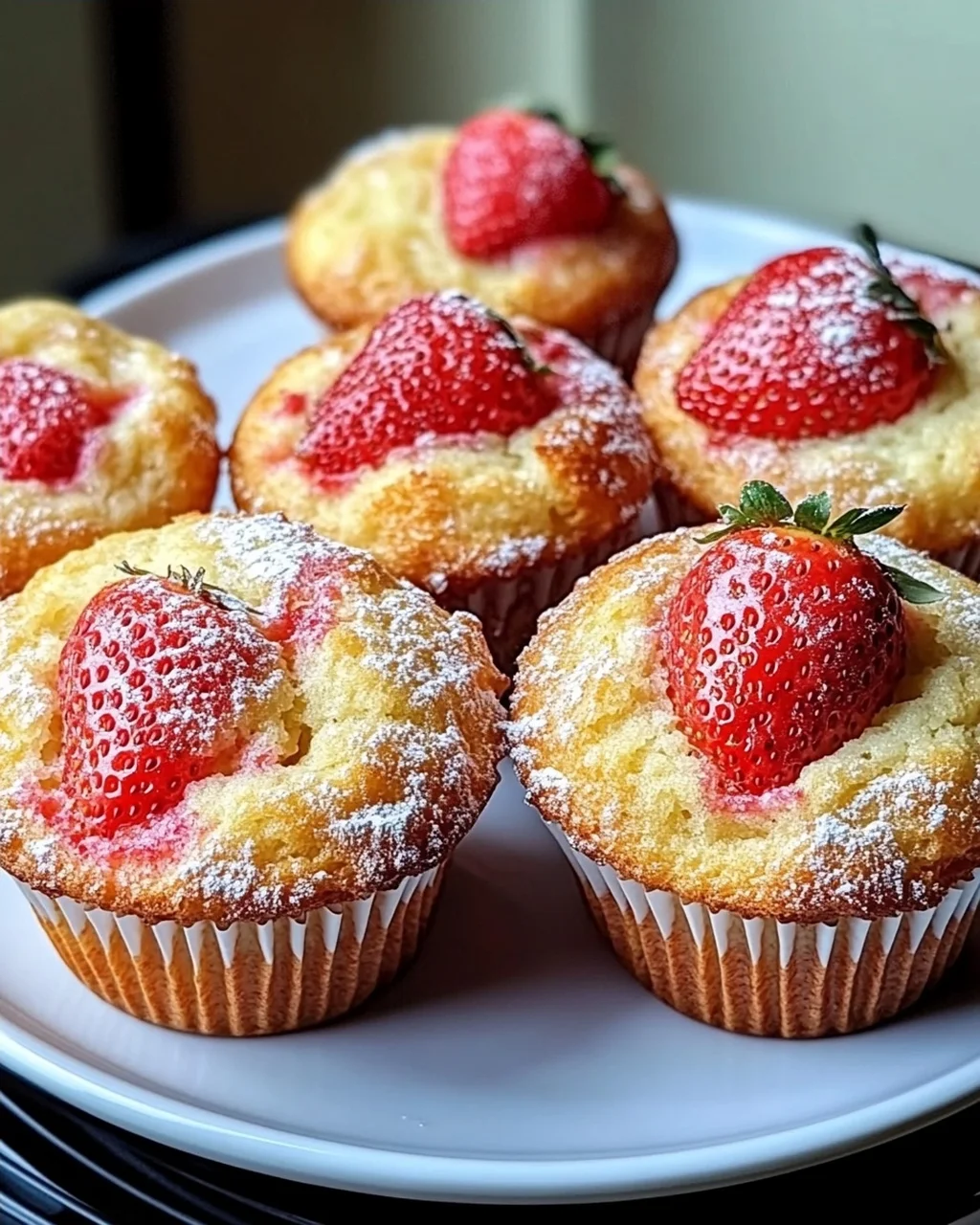Erdbeer-Ricotta-Muffins für einen fruchtigen Start