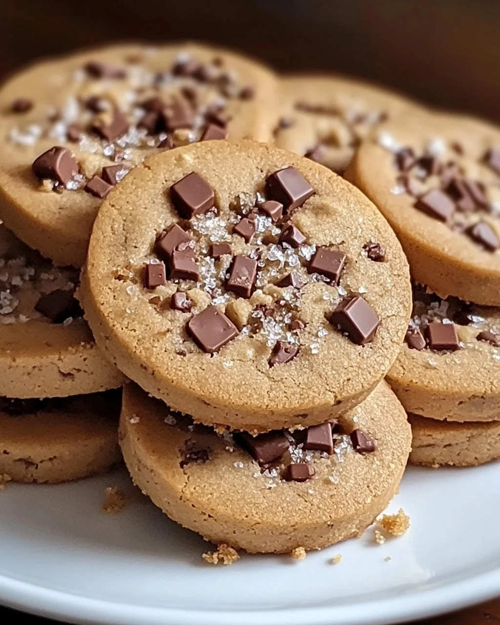 Espresso-Shortbread-Kekse mit Toffee-Stücken Rezept