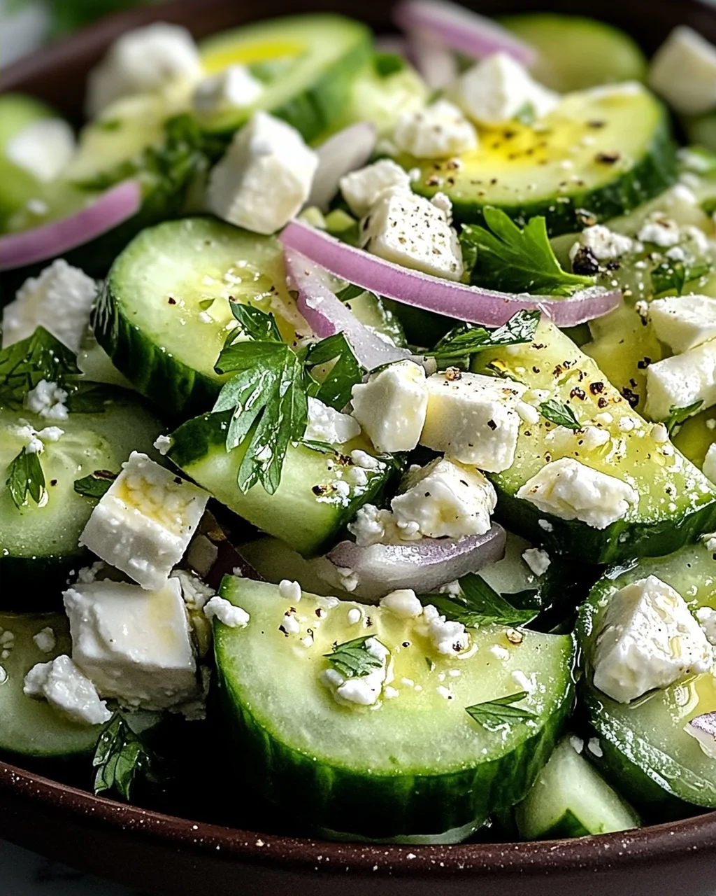 Gurken-Avocado-Salat mit Feta