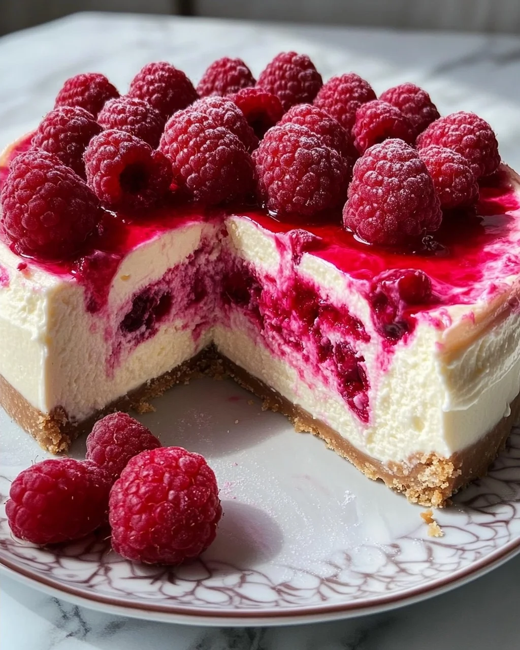 Himbeer Schmand Cheesecake