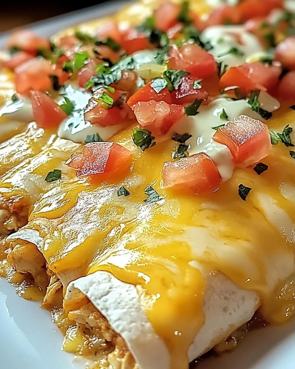 Käse-Hühnchen-Enchiladas mit Queso für jeden Anlass