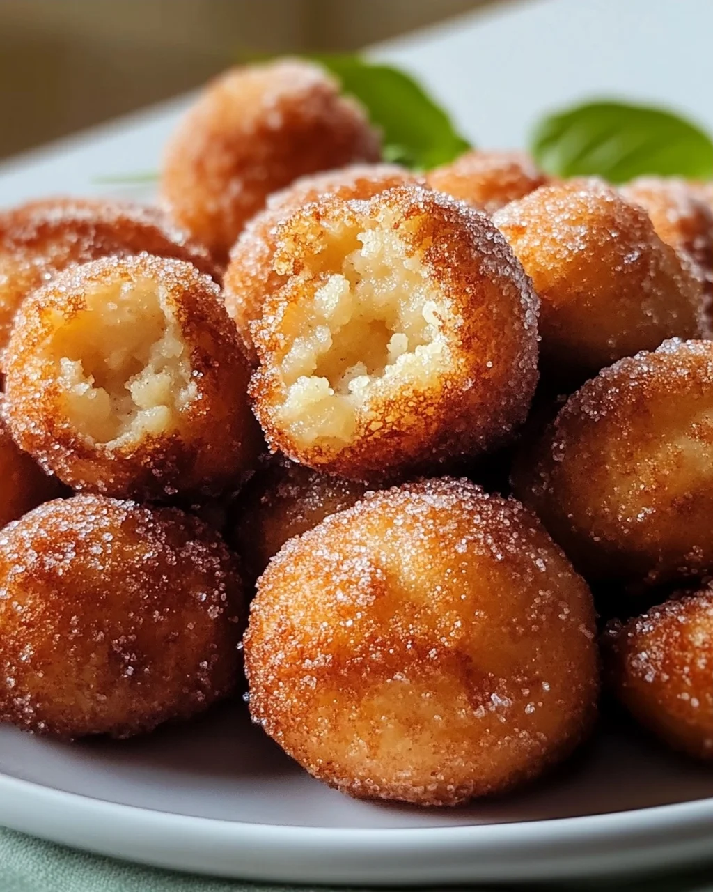 Knusprige Frühstücks-Fritter-Bites mit Zimtzucker