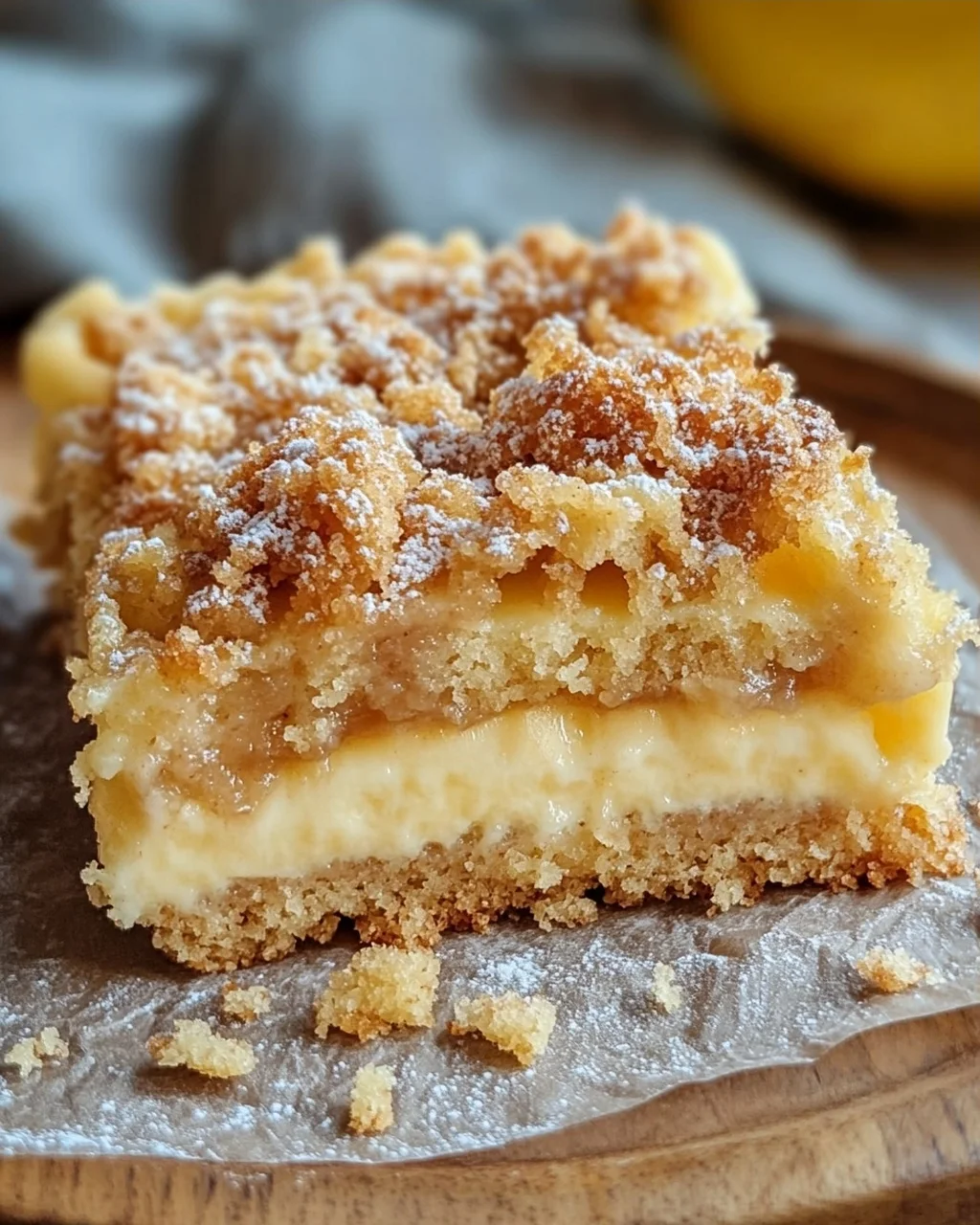 Knuspriger Streuselkuchen mit Vanillepudding