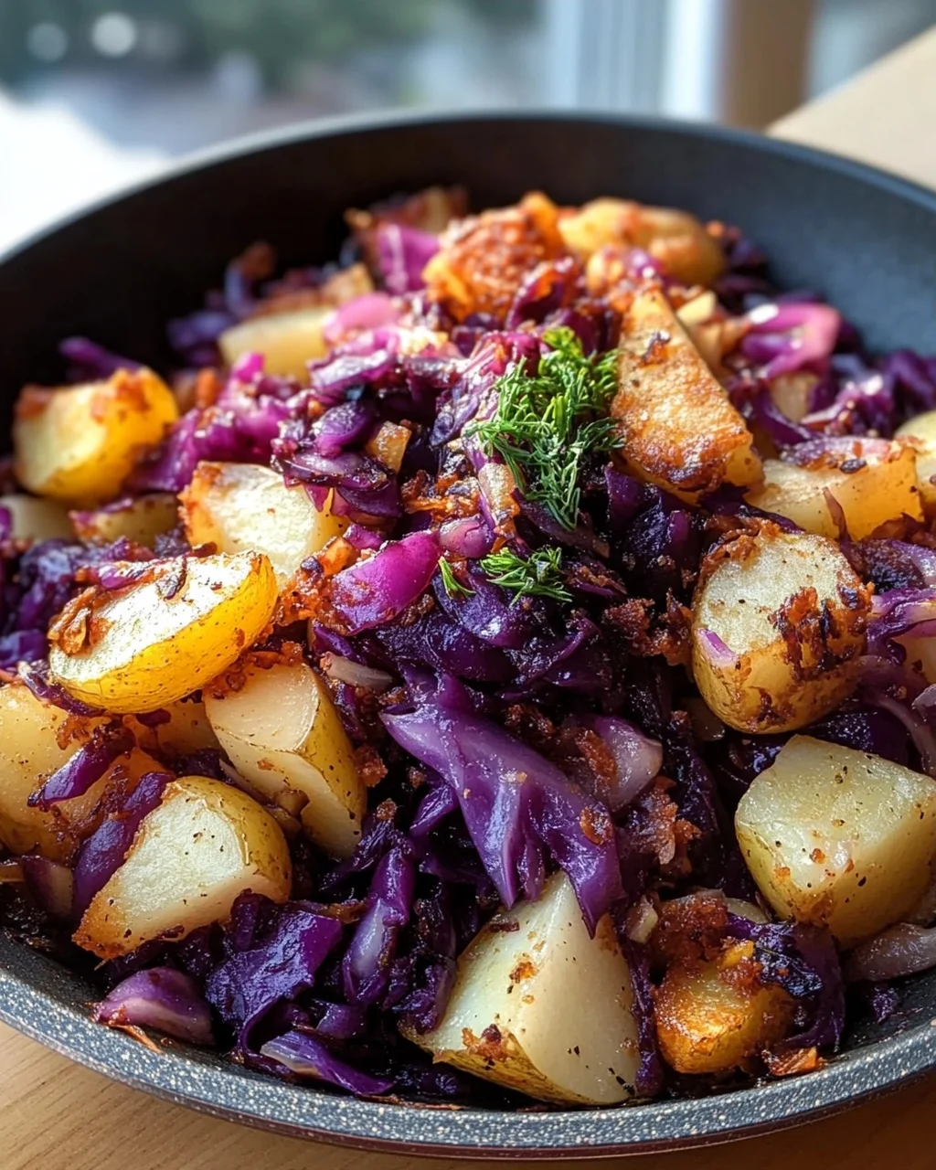 Köstliche Rotkohl Pfanne mit Kartoffeln: Einfach & Sättigend