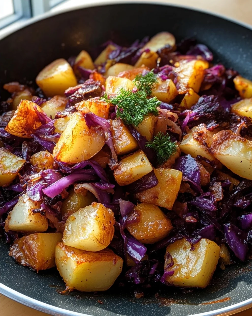 Köstliche Rotkohl Pfanne mit Kartoffeln: Einfach & Sättigend