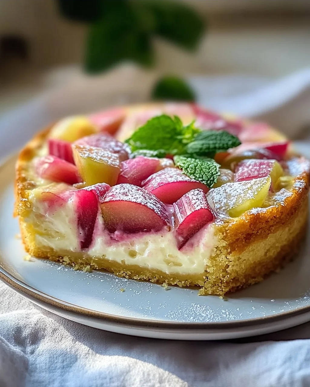 Leckerer Rhabarber Quark Pudding Kuchen – Einfaches Rezept!