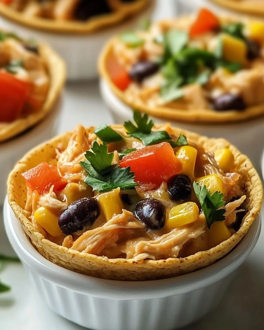 Mini Crock Pot Fiesta Chicken Cups – Perfekt für Partys!