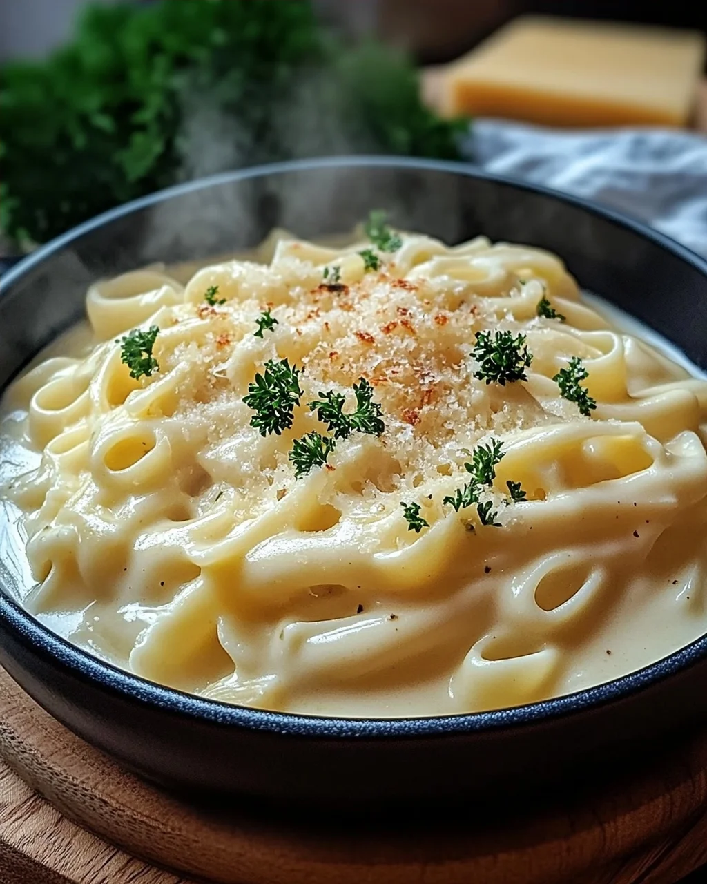 Nudeln in Käse Sahne Soße