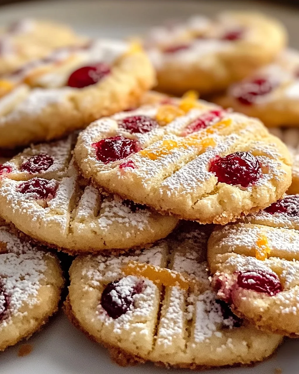 Orangen-Cranberry-Shortbread-Kekse für die Feiertage