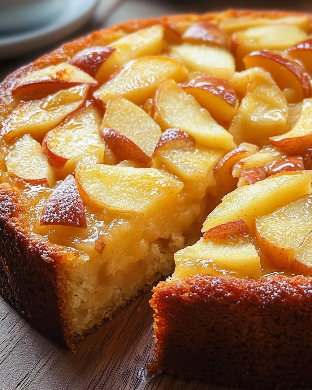 Saftiger Apfelkuchen mit Pudding