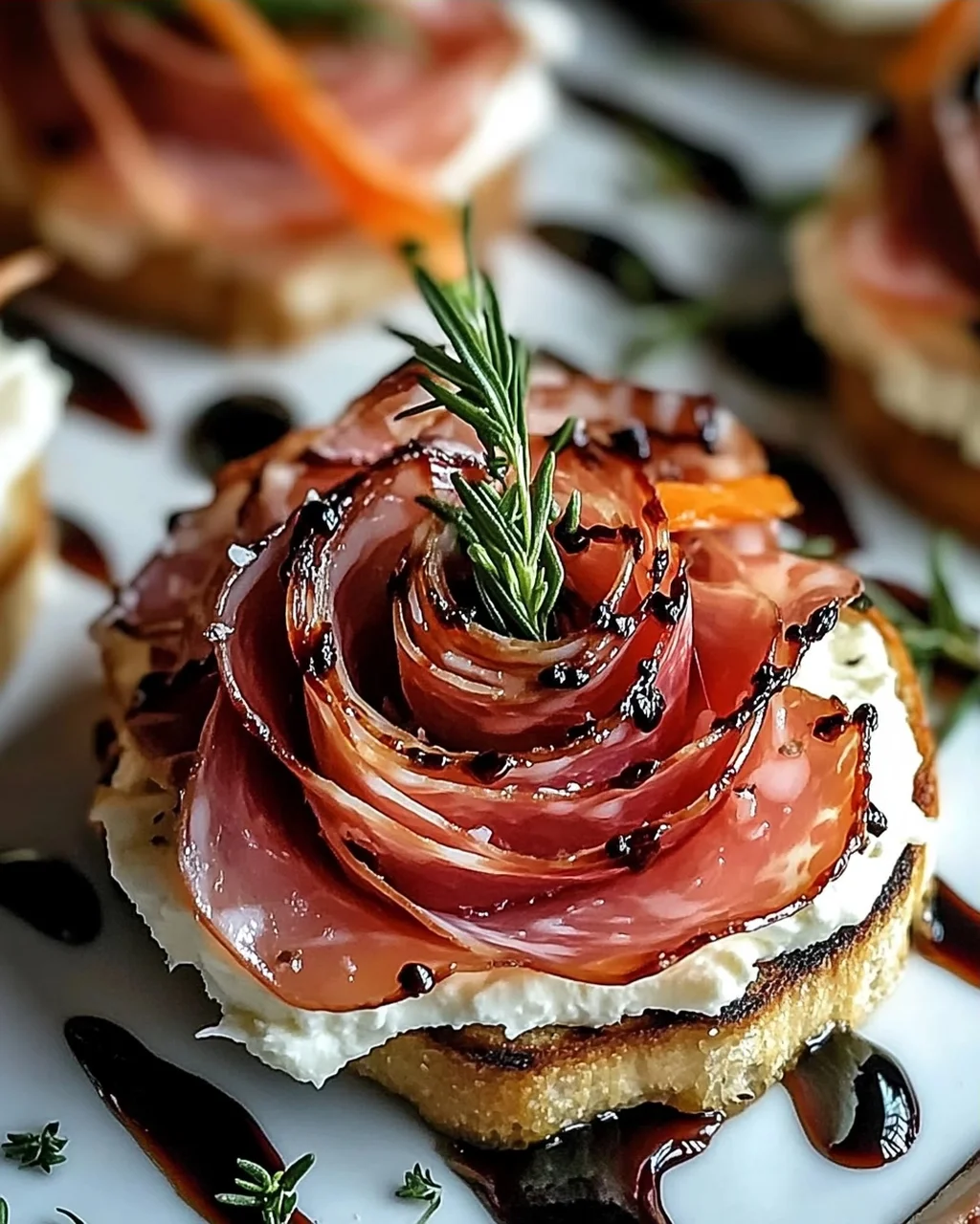 Schöne Prosciutto-Rose für festliche Anlässe