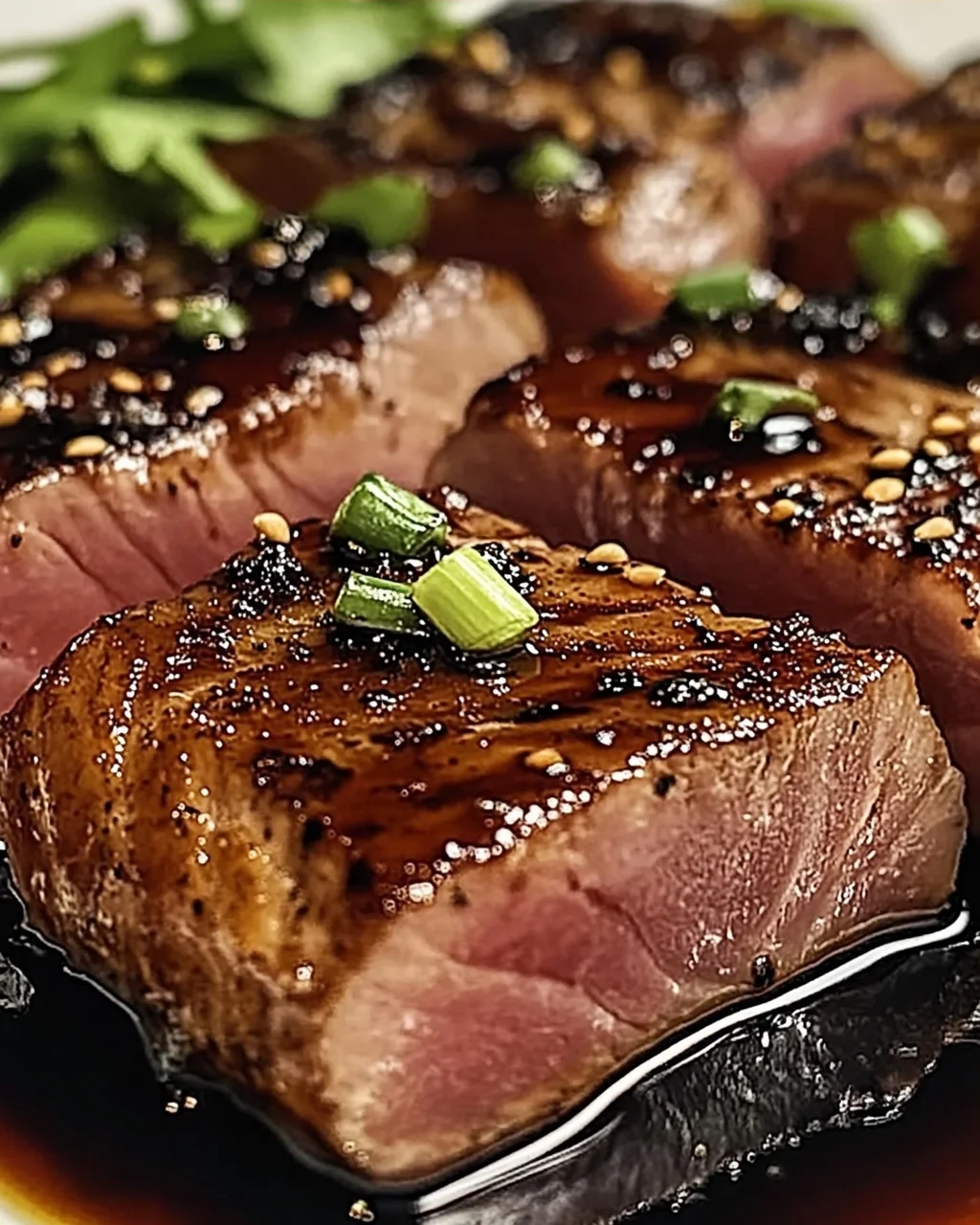 Schwarze Balsamico-Thunfischsteaks schnell zubereiten
