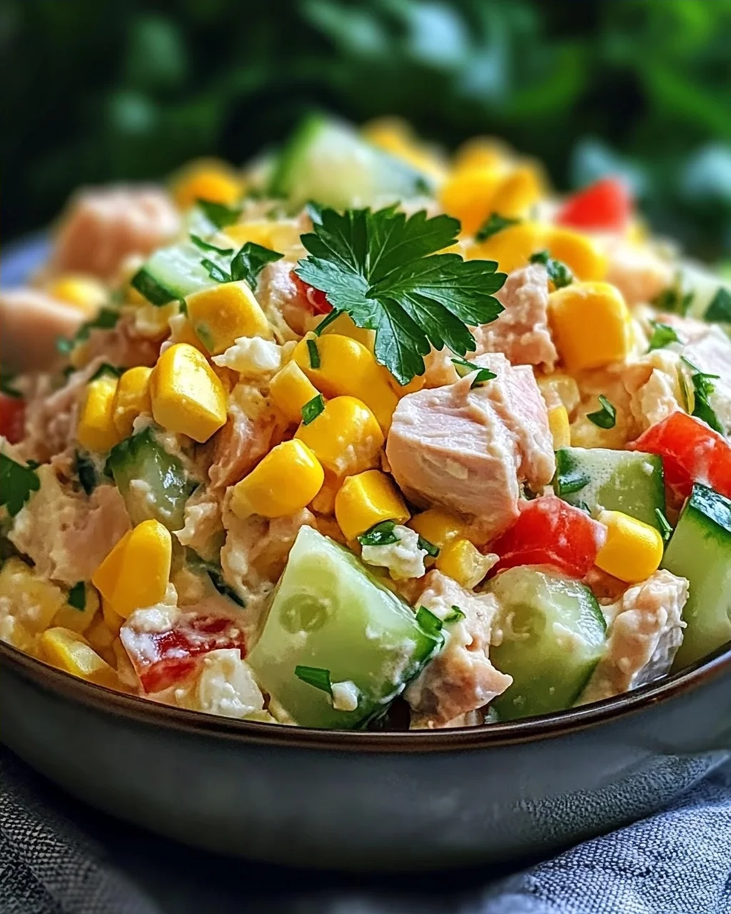 Thunfischsalat mit Ei und Gurke