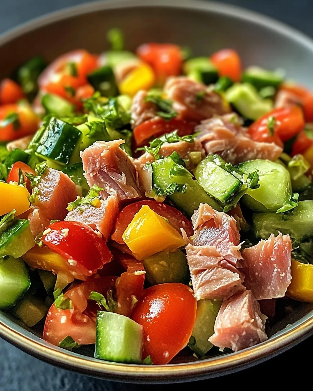 Thunfischsalat mit frischem Gemüse