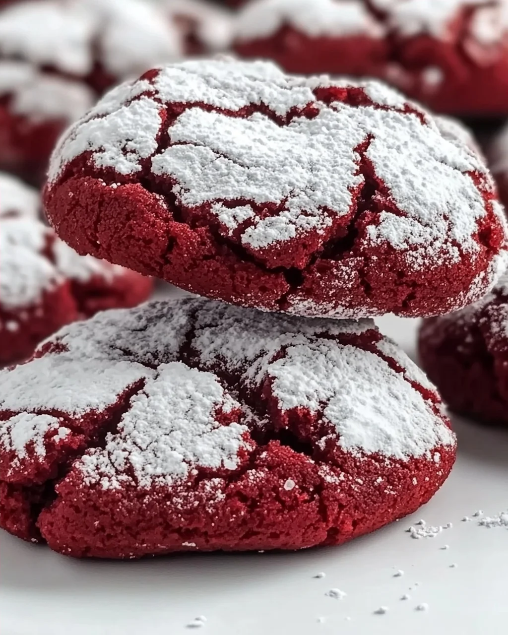 Verführerisches Red Velvet Crinkle Cookie Rezept für Naschkatzen