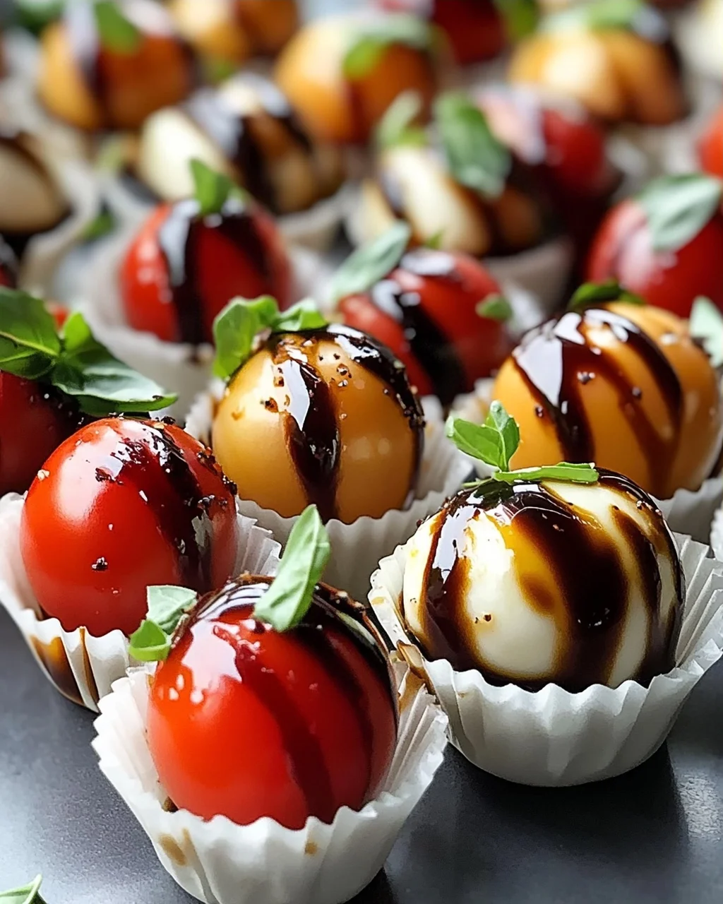 Weihnachts Mini Caprese Salat Cups – Festlicher Genuss!